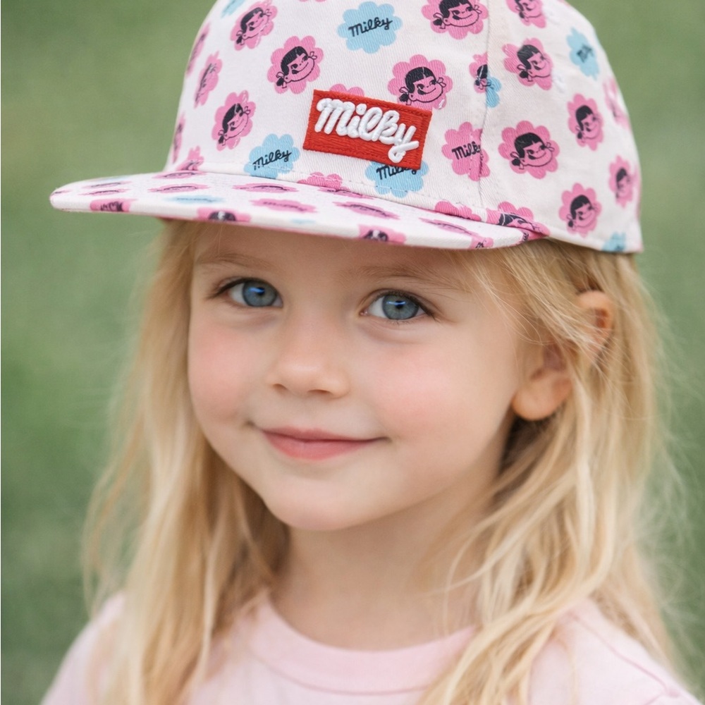 Hatson kids snapback hat peko milky collaboration cap